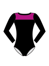 AERIAL ZONE - EMMIE LONG SLEEVE KEYHOLE BACK LEOTARD PINK (BESPOKE)
