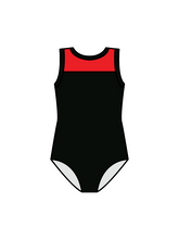 ARABESQUE DANCE ACADEMY - JASMINE LEOTARD BLACK/RED (IN-STOCK)