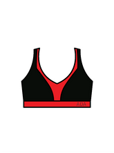 ARABESQUE DANCE ACADEMY - WINNIE CROP BLACK/RED (IN-STOCK)