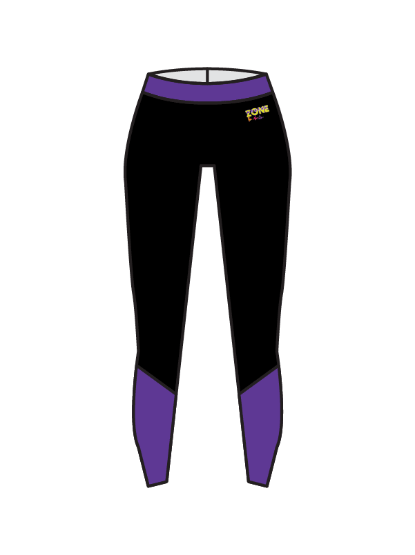 AERIAL ZONE - ANKLE PANEL LEGGINGS PURPLE (BESPOKE)