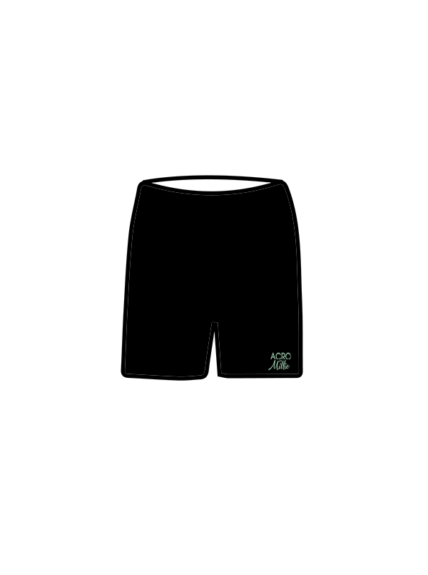 ACRO WITH MILLIE - BOYS SPORTS SHORTS BLACK (J) (IN-STOCK)