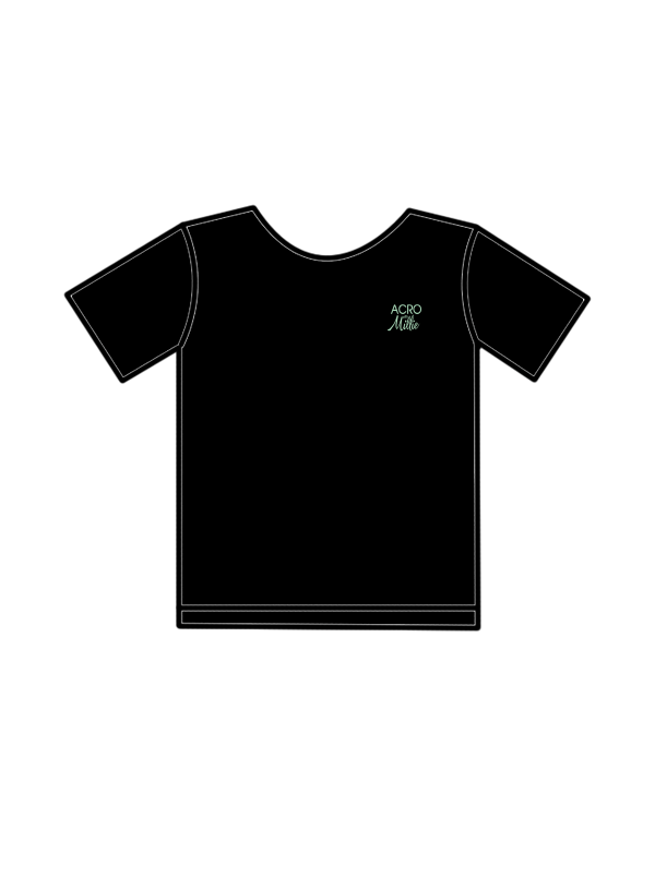 ACRO WITH MILLIE - BOYS SPORTS T-SHIRT BLACK (J) (IN-STOCK)