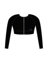 ABI GIBBS ACADEMY - ELENA LONG SLEEVE CROP BLACK (IN-STOCK)