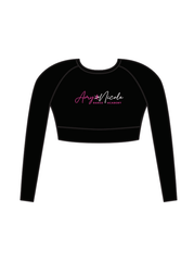 AMY NICOLE DANCE ACADEMY - ELENA LONG SLEEVE CROP BLACK (IN-STOCK)