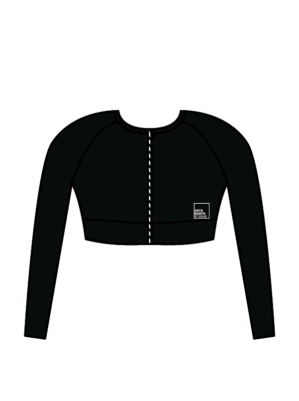 ARTS NORTH STUDIOS - ELENA LONG SLEEVE CROP BLACK (IN-STOCK)