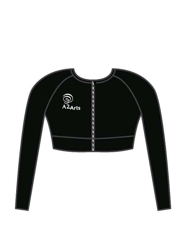 A2 ARTS - ELENA LONG SLEEVE CROP BLACK (IN-STOCK)