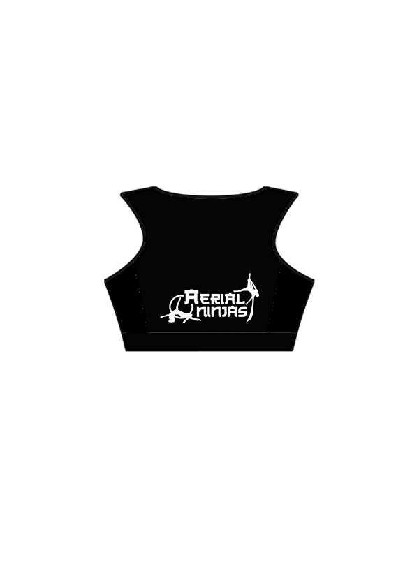 AERIAL NINJAS - ELENA SLEEVELESS CROP BLACK (IN-STOCK)