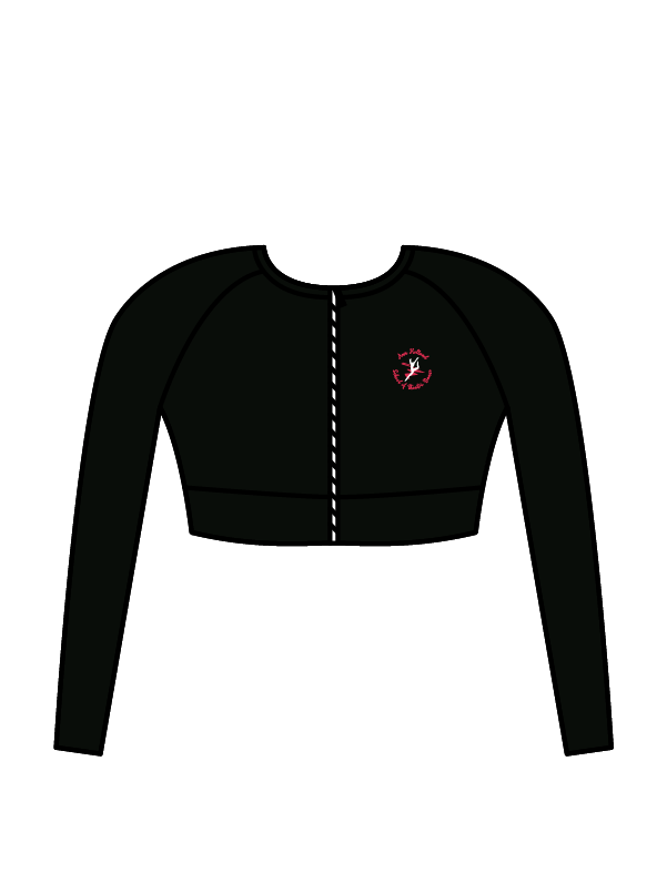 ANN HOLLAND SCHOOL OF THEATRE DANCE - ELENA LONG SLEEVE CROP BLACK (IN-STOCK)