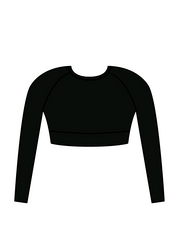 ANN HOLLAND SCHOOL OF THEATRE DANCE - ELENA LONG SLEEVE CROP BLACK (IN-STOCK)