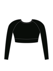 A2 ARTS - ELENA LONG SLEEVE CROP BLACK (IN-STOCK)