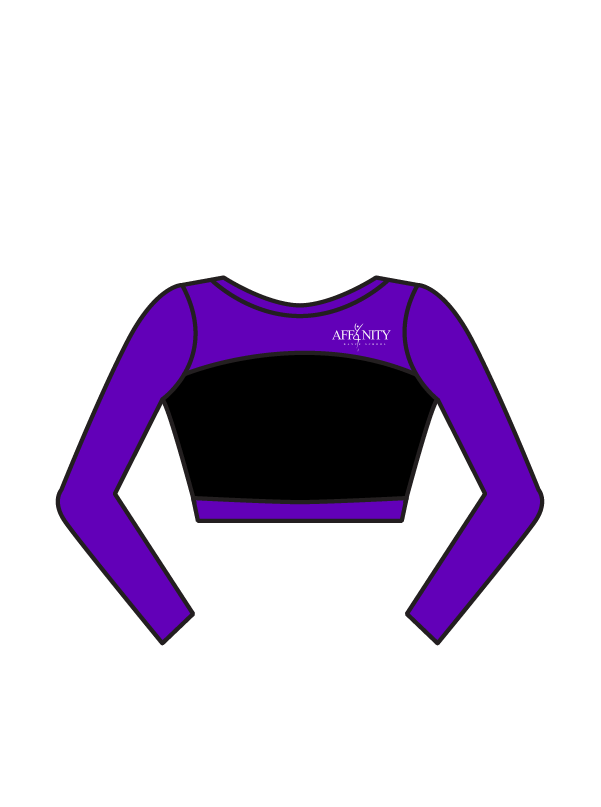 AFFINITY DANCE SCHOOL - AVA OPEN BACK LONG SLEEVE CROP (BESPOKE)
