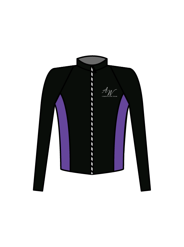 ANGELA WATSON SCHOOL OF DANCE - COMP TEAM JACKET BLACK/PURPLE (IN-STOCK)