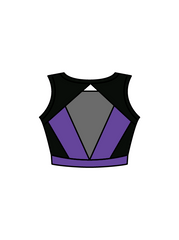 AERIAL NINJAS - JASMINE CROP BLACK/PURPLE (IN-STOCK)