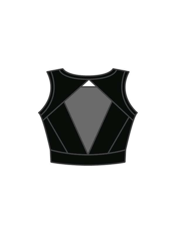 A2 ARTS - JASMINE CROP BLACK (IN-STOCK)