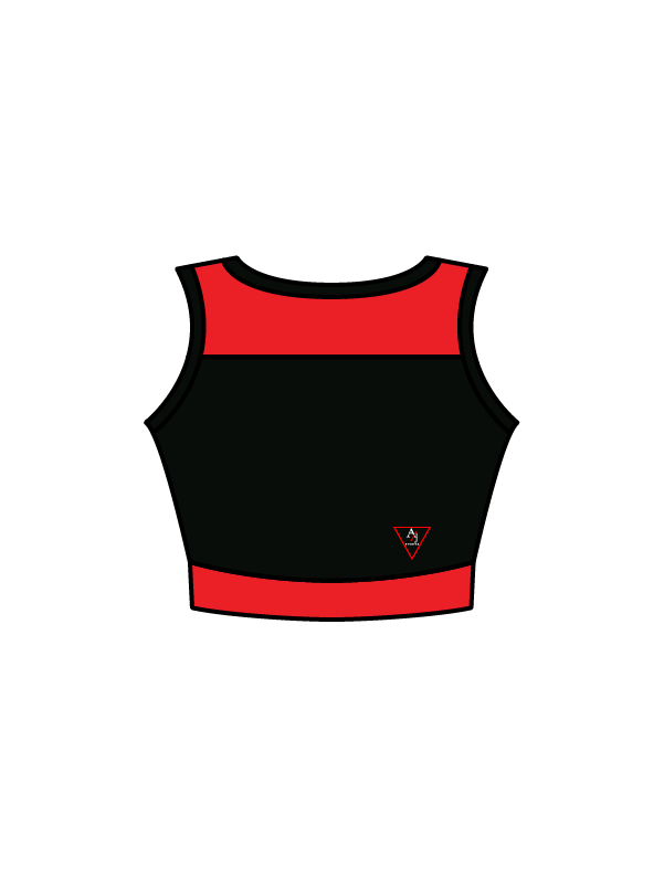 AJ STUDIOS - JASMINE CROP BLACK/RED (IN-STOCK)