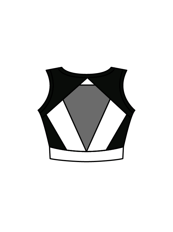 ACROFLEX DEVELOPMENT & PERFORMANCE - JASMINE CROP BLACK/WHITE (IN-STOCK)