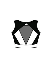 ACROFLEX DEVELOPMENT & PERFORMANCE - JASMINE CROP BLACK/WHITE (IN-STOCK)