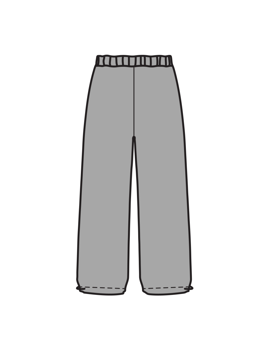 A2 ARTS CASUAL - WIDE LEG JOGGERS GREY (IN-STOCK)