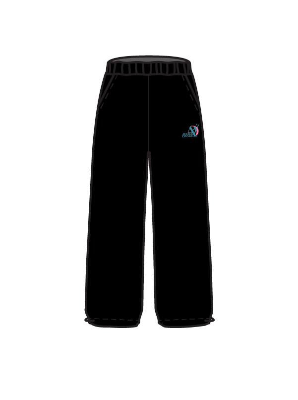 ADORE DANCE LONDON - WIDE LEG JOGGERS BLACK (IN-STOCK)