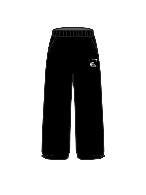 ARTS NORTH STUDIOS - WIDE LEG JOGGERS BLACK (IN-STOCK)