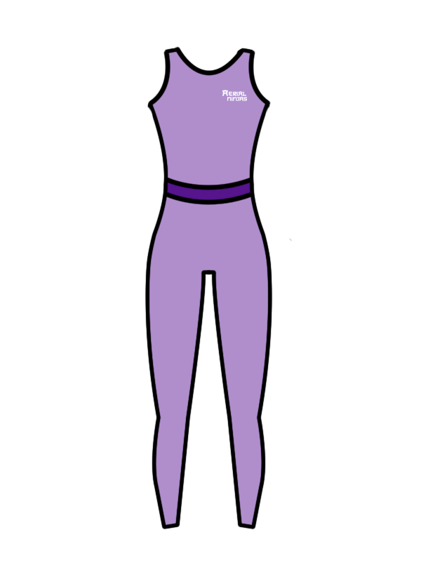 AERIAL NINJAS - BAND/HIGH BACK CATSUIT LILAC (BESPOKE)