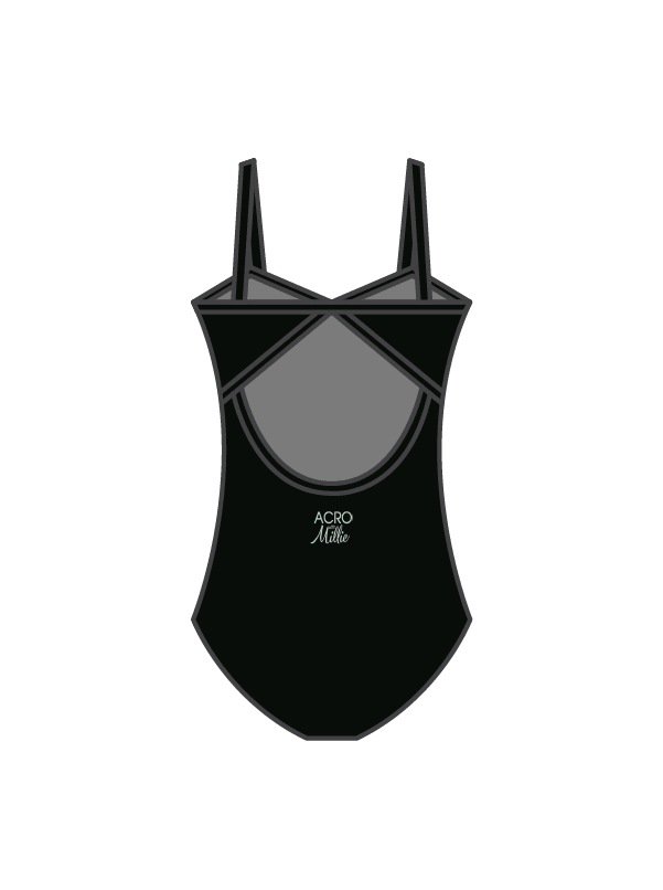 ACRO WITH MILLIE - PAISLEY LEOTARD BLACK (IN-STOCK)