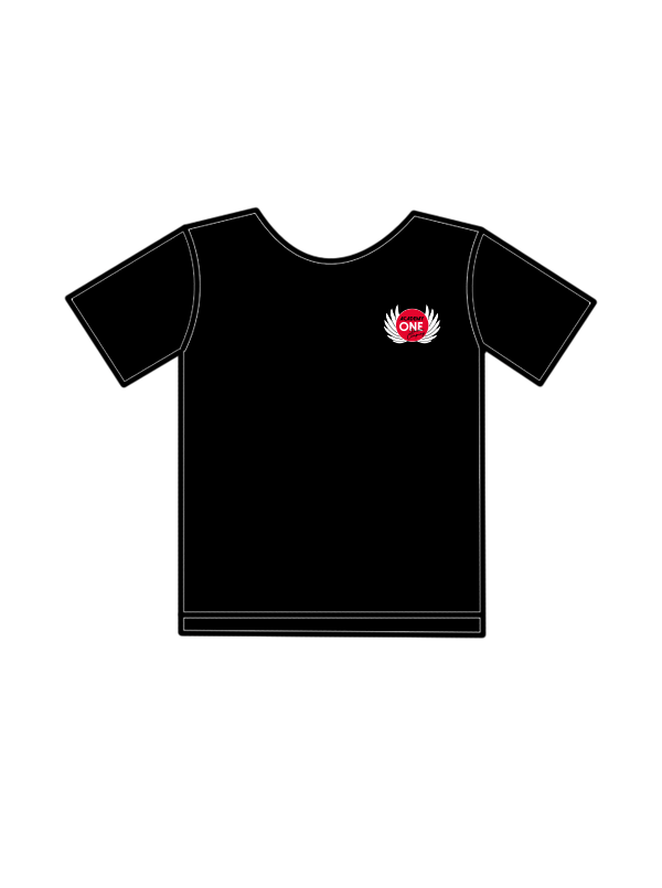 ACADEMY ONE - BOYS SPORTS T-SHIRT BLACK (J) (IN-STOCK)