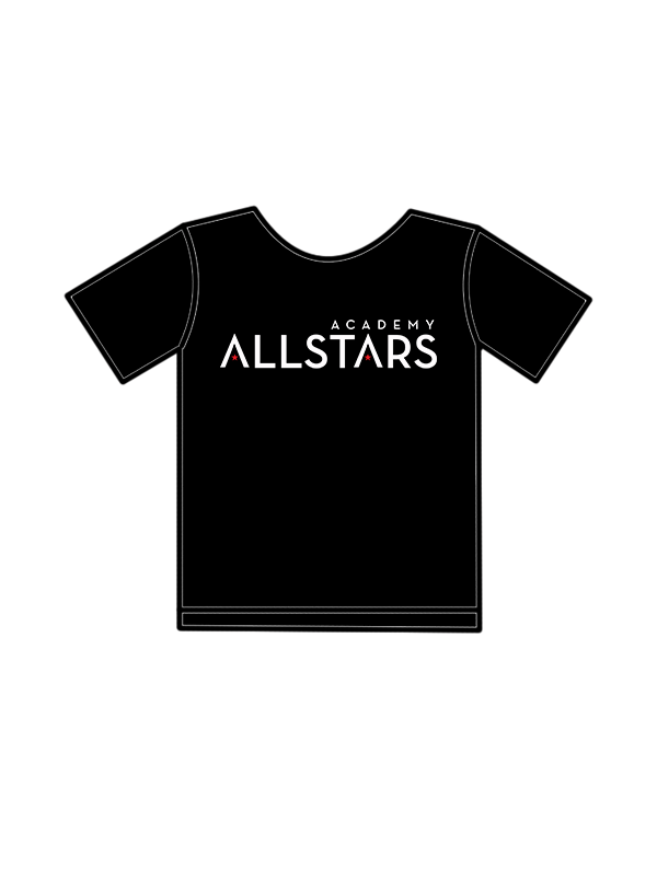 ALLSTARS ACADEMY - T-SHIRT BLACK (F) (IN-STOCK)