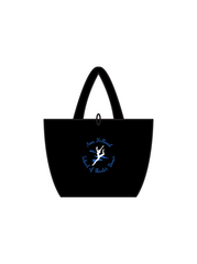 ANN HOLLAND SCHOOL OF THEATRE DANCE - TOTE BAG BLACK (IN-STOCK) BLUE LOGO