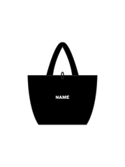 ANN HOLLAND SCHOOL OF THEATRE DANCE - TOTE BAG BLACK (IN-STOCK) BLUE LOGO