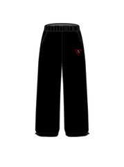 AJ STUDIOS - WIDE LEG JOGGERS BLACK (IN-STOCK)