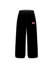 ACADEMY ONE - WIDE LEG JOGGERS BLACK (IN-STOCK)