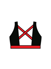 ALLSTARS ACADEMY - WINNIE CROP BLACK/RED (IN-STOCK)