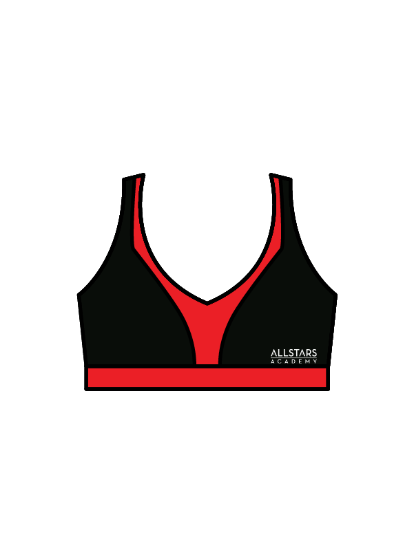 ALLSTARS ACADEMY - WINNIE CROP BLACK/RED (IN-STOCK)