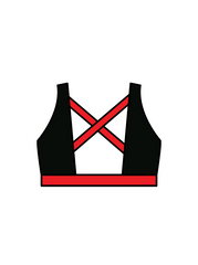 ACROFLEX ELITE - WINNIE CROP BLACK/RED (IN-STOCK)