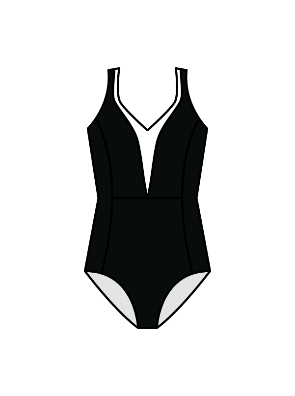 ACROFLEX DEVELOPMENT & PERFORMANCE - WINNIE LEOTARD BLACK/WHITE (IN-STOCK)
