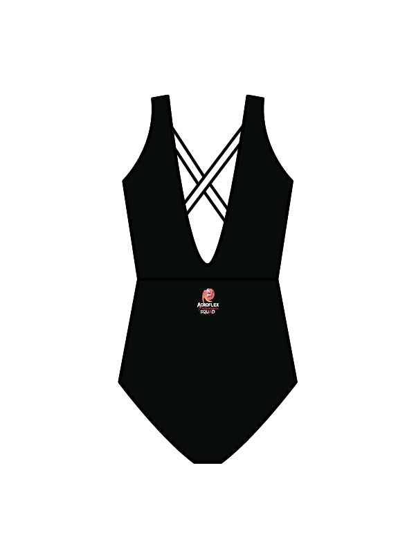 ACROFLEX DEVELOPMENT & PERFORMANCE - WINNIE LEOTARD BLACK/WHITE (IN-STOCK)