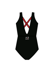 AB DANCE - WINNIE LEOTARD BLACK/RED (IN-STOCK)