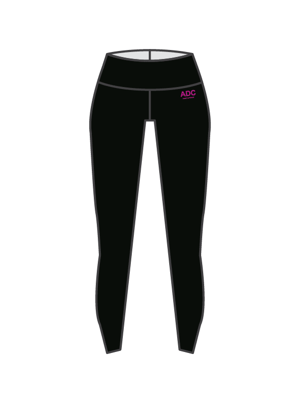 ADC DANCE & FITNESS - YOGA LEGGINGS BLACK (IN-STOCK)