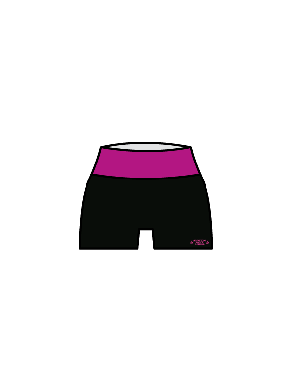 AMBITIONS DANCE SCHOOL - YOGA SHORTS BLACK/PINK (IN-STOCK)