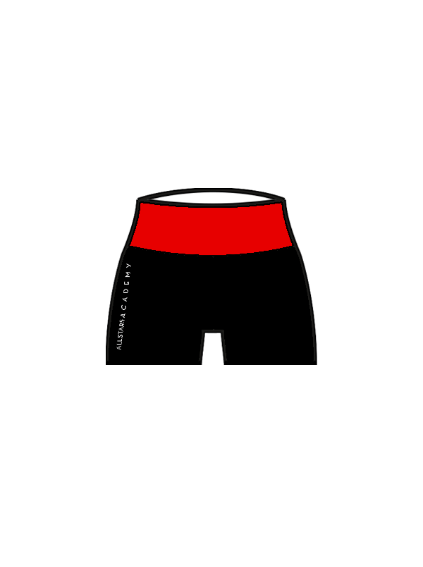 ALLSTARS ACADEMY - YOGA SHORTS BLACK/RED (IN-STOCK)