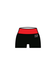 AB DANCE - YOGA SHORTS BLACK/RED (IN-STOCK)