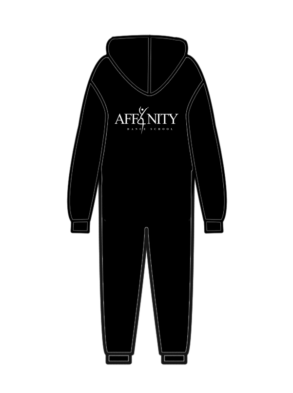 AFFINITY DANCE SCHOOL - ONESIE BLACK (S) (IN-STOCK)
